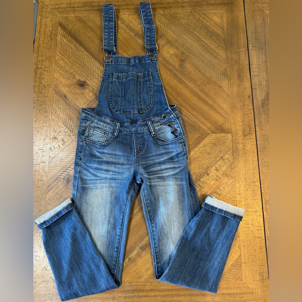 Machine Nouvelle Mode Women’s Denim Crop Y2K Overalls - Picture 2 of 13